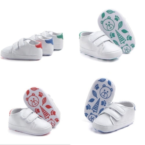 Fashion Toddler Infant Baby Girl Boys Velcro Shoes PU Crib Shoes Size Newborn3-12 Months