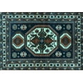 thumbnail image 1 of Ahgly Company Indoor Rectangle Persian Light Blue Traditional Area Rugs, 7' x 9', 1 of 4