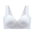 thumbnail image 4 of Bras for Women,Lightweight Wireless Lift And Side Support Bra No Show Plus Size Comfort Undergarment,Sports Bras for Women,White,36/80D, 4 of 4