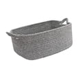 thumbnail image 4 of Cesta tejida del almacenamiento del bebé, cesta del pañal del niño, caja de almacenamiento de los artículos diversos del bocado, cesta de la toalla pa gris, 4 of 9