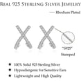 thumbnail image 7 of Solid 925 Sterling Silver CZ Cuff Piercing Stud Earrings Wraps for Women Teens X Criss Cross Cuff Earrings Huggie Hoops, 7 of 7