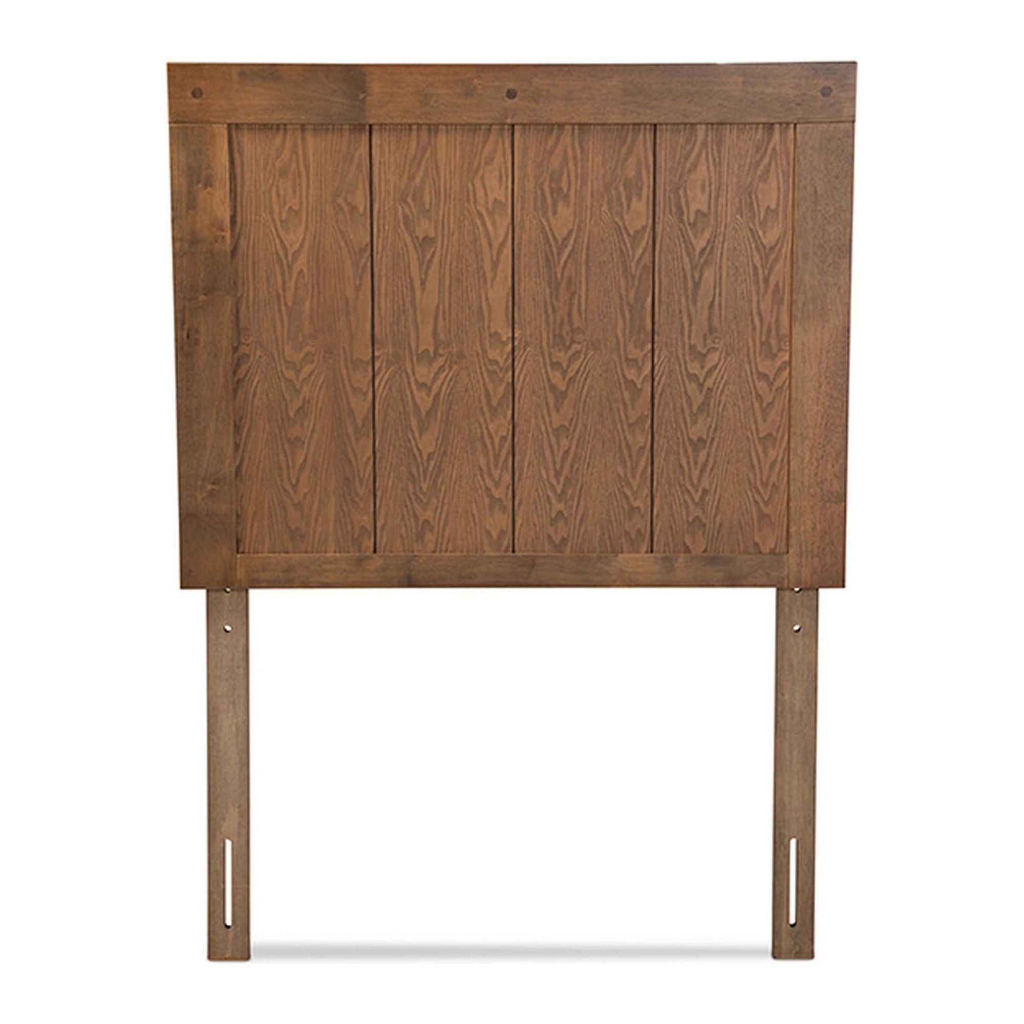 Baxton Studio Patwin Modern and Contemporary Transitional Ash Walnut Finished Wood Twin Size Headboard