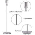 thumbnail image 2 of Juego de 3 candelabros negros mate para velas cónicas, candelabro decorativo para bodas, cenas, fiestas, se adapta a velas de 3/4 de pulgada de grosor y velas LED (soporte de metal para, 2 of 4