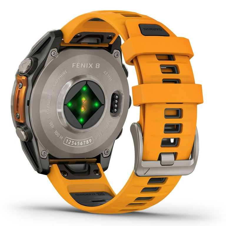 Garmin Fenix 8 AMOLED Sapphire (47mm, Titanium/Spark Orange
