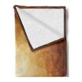 thumbnail image 2 of Tan Soft Flannel Fleece Throw Blanket, Abstract Triangles in Mosaic Form Modern Geometrical Retro Graphic, Cozy Plush for Indoor and Outdoor Use, 60" x 80", Brown Pale Brown Tan, by Ambesonne, 2 of 5