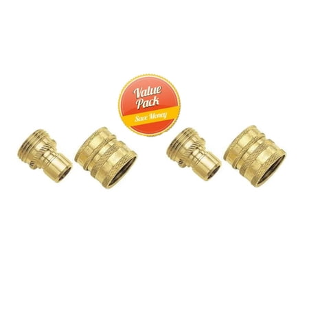UPC 798304361278 product image for Gilmour 09QCGT 2-Piece Green Thumb Brass Quick Connector Set for Hose | upcitemdb.com