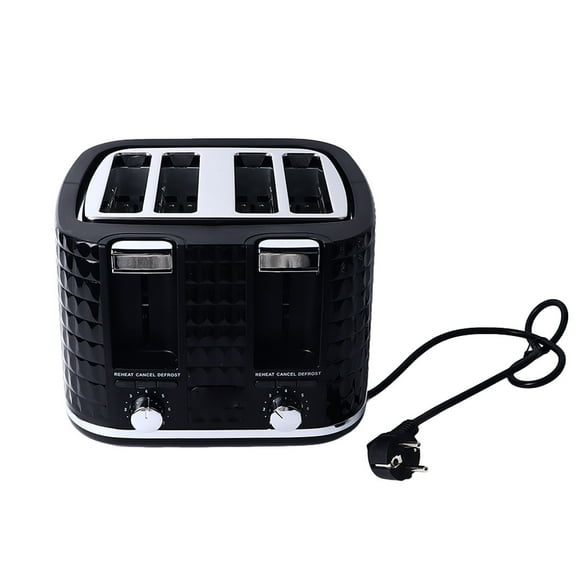 4 Slice Bread Toaster Multifunction Customizable Toast Shade Stainless Steel Toaster Breakfast Sandwich Maker EU Plug 220V