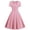 Pink, variant on Women Party Casual Solid Short Sleeve 1950s Housewife Evening Party Prom Dress Womens Dresses Pink L