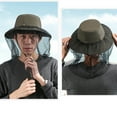 thumbnail image 2 of Hat women's summer outdoor sunscreen sun hat veil sun hat cycling cover face cool hat fisherman hat men's fishing hat/ArmyGreen, 2 of 6