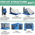 thumbnail image 5 of HOTEEL 10x10ft Camping Gazebo Screen Tent, 5 Sided Pop-up Canopy Shelter with Mesh Windows, Portable Carry Bag, Stakes, Waterproof, UV 50+, Large Shade Tents for Outdoor Camping, Backyard, Blue, 5 of 10