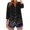 Black, variant on Casual Blouse for Women 3/4 Length Sleeve V Neck Button down Print Shirts Casual Loose Lightweight Tunic Tops (XL, Black-B)