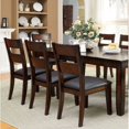 thumbnail image 4 of Dark Cherry Finish Solid wood Transitional Style Kitchen Set of 2pcs Dining Chairs Bold & Sturdy Design Chairs Dining Room Furniture Padded Leatherette Seats, 4 of 5
