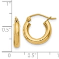 thumbnail image 3 of 14K Yellow Gold 13mm x 3mm Classic Round Hoop Earrings, 3 of 3