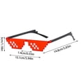 thumbnail image 3 of Wutalume Thug Life Pixelated Gamer Sunglasses, Funny Retro Video Game Style Glasses, Cool Party Disco Eyewear, Novelty Sunglasses for Men and Women, Costume and Fun Accessory,N, 3 of 4