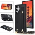 thumbnail image 4 of for Samsung Galaxy S25 Ultra (Not S25) Crossbody Wrist Strap Wallet Case with Cash Change Slot, Removable Adjustable Shoulder Lanyard PU Leather Cover for Samsung Galaxy S25 Ultra XK-Black, 4 of 16