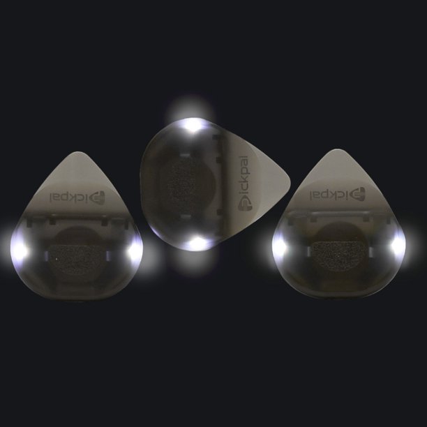 Instrumento Musical de guitarra, púa luminosa para guitarra acústica (blanco), 3 uds.