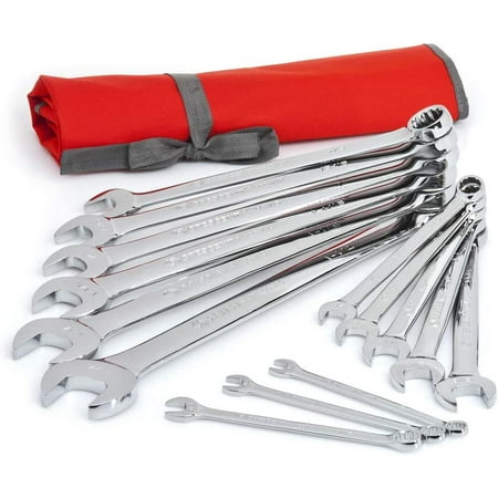 

Crescent 14 Pc. 12 Point SAE Combination Wrench Set with Tool Roll - CCWS4