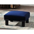 thumbnail image 2 of Brika Home Square Accent Footstool Ottoman in Navy Blue, 2 of 7