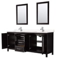thumbnail image 2 of Wyndham Collection Daria 80" Light-Vein Wood Double Bathroom Vanity in Espresso, 2 of 5