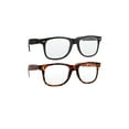 thumbnail image 4 of Skylark Plastic Frame Clear Lens +1.75 Reading Glasses, Black/Tortoise, 2 Pair, 4 of 6
