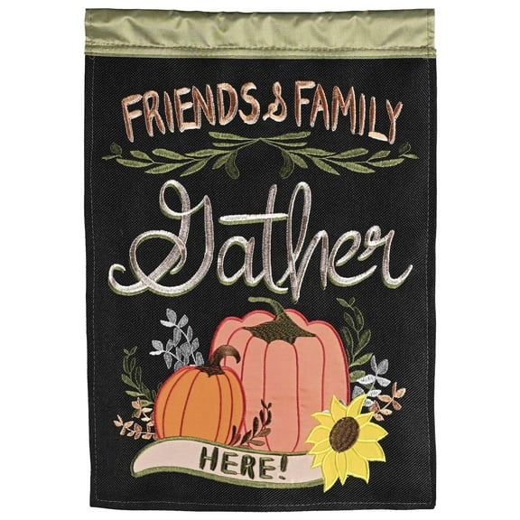 Dicksons Magnolia Garden Outdoor Flag Decoration For Garden, Yard, Or Walkway Standard 13 x 18, Weather Resistant Polyester, Friends and Family Gather Here