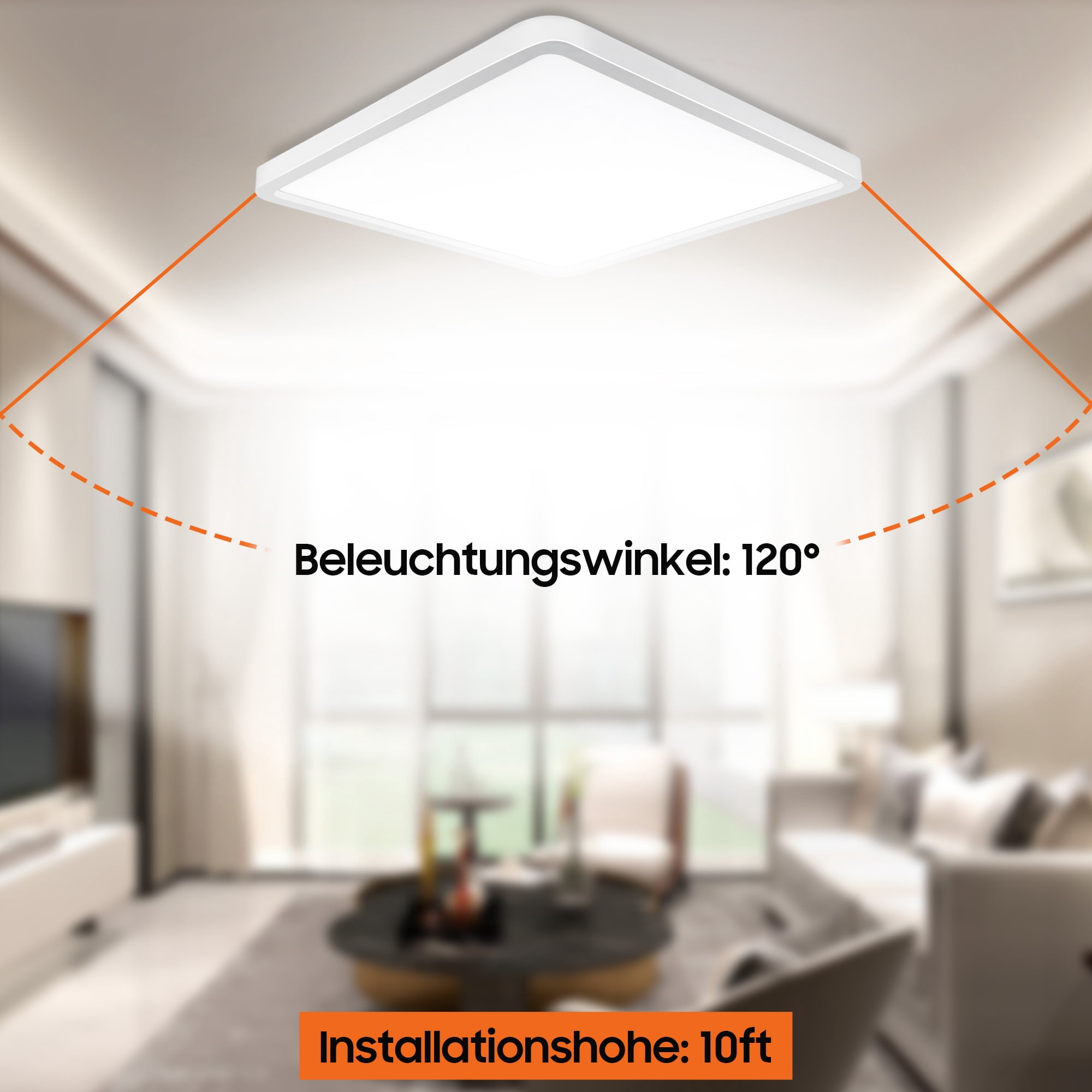 24W LED Dimmable Ceiling Light With Remote Control, 7 RGB Colours Changing Ceiling Lamp 3W Backlight For Bedroom, Living Room And Drawing Room