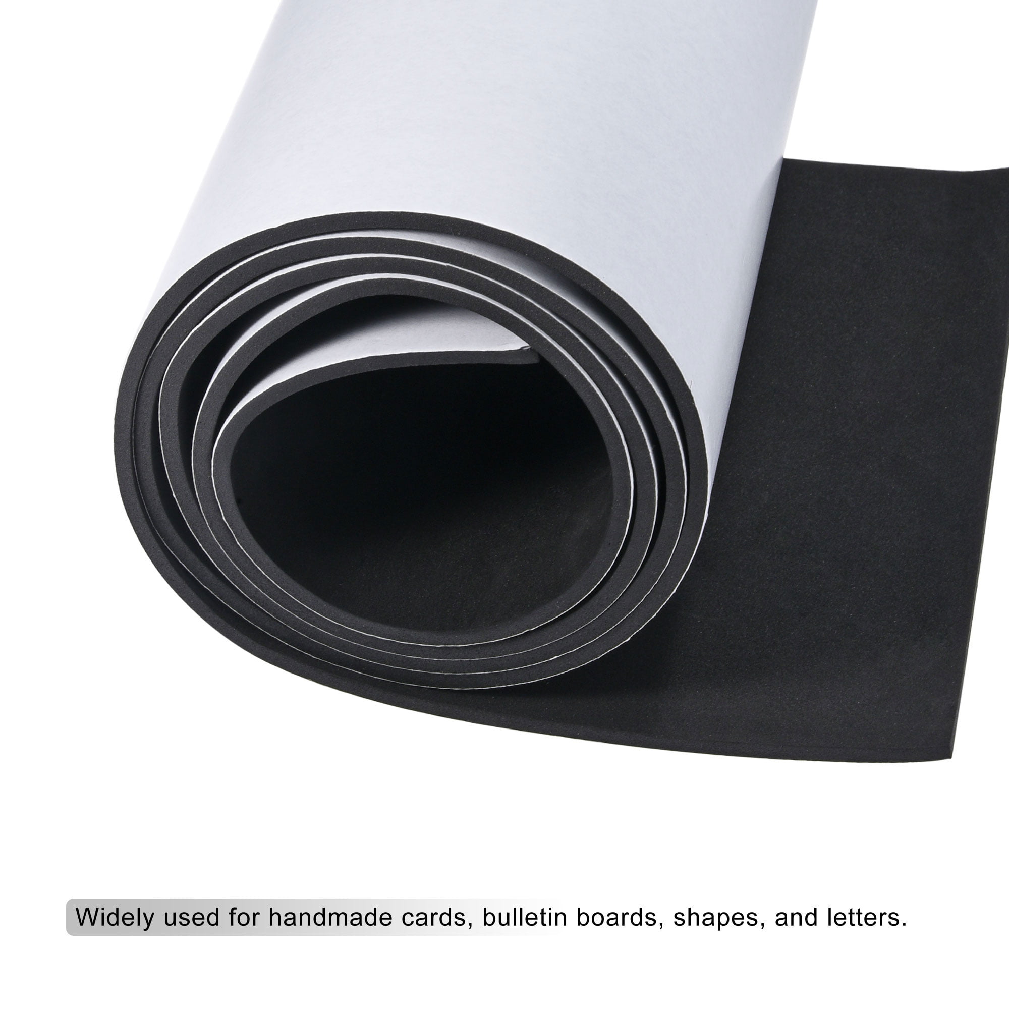 5 Packs Adhesive Foam Padding Sheets 1/4 inch Thick x 8 inch Long x 12 inch Wide Eva Foam Sheet Self Stick Anti Vibration Pads, Black