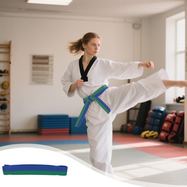 Cinturón de Karate Taekwondo de Judo | Costura de ocho hilos con doble aguja | Núcleo de algodón de doble capa hecho a mano | Selección de grado multicolor | Cinturón de entrenamiento de artes