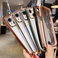 thumbnail image 3 of For Apple iPhone 12 Black Smart Shockproof Luxury Stream Electro Plating Elegant Cover Case, 3 of 5