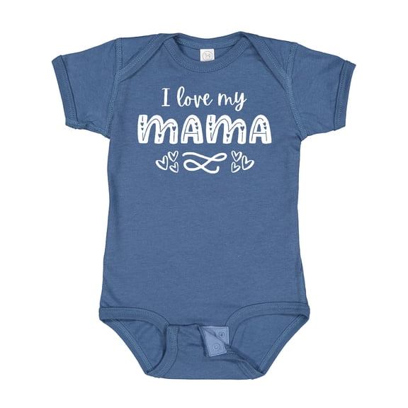 Inktastic I Love My Mama with Hearts Boys or Girls Baby Bodysuit