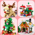 thumbnail image 5 of Juego de bloques de construcción 6 en 1 para niños, juguete de ladrillos para armar Casa de pueblo de invierno, con luz, para regalo de Navidad, 5 of 5
