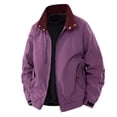 thumbnail image 2 of Sentmoon Winter Jacket for Men Color Block Long Sleeve Lapel Collar Men Coats Plus Size Zipper Windbreaker Waterproof Men Fall Clothes with Pockets Trendy for Climbing and Hiking XXL, 2 of 4