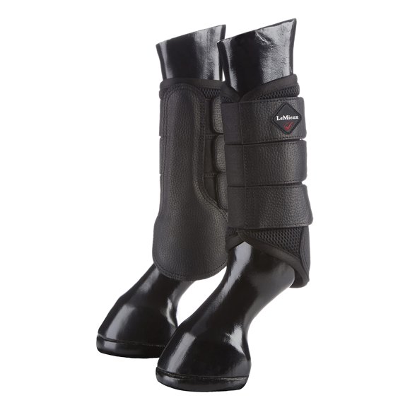LeMieux Mesh Brushing Horse Boots - Protective Gear and Training Equipment - Equine Boots, Wraps & Accessories (Black - Large)