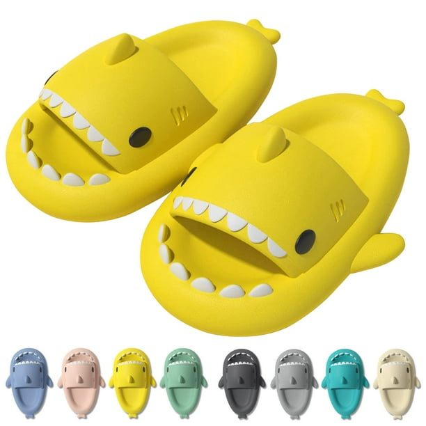 Sandalia rosyclo Shark Cloud Cute antideslizante amarilla 10-10.5