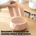 thumbnail image 6 of Rotating Pen Holder Organizer | Large Capacity Plastic Desktop Stationery Storage Box, 360° Spinning Partitioned Rack, Multi-Compartment Office Supply Caddy, White/Pink/Yellow/Blue, 6 of 6