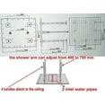 thumbnail image 2 of Cascada Ceiling Mount Rainfall LED Shower Head, (include Shower Arm) (20", Antique Brass), 2 of 9