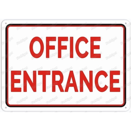 Office Entrance Funny Vintage Tin Signs 8 X 12 Inch Wall Art Decor Iron Poster For Home Farmhouse Bar Cafe Yard Indoor Outdoor Gift