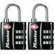 thumbnail image 1 of Candado para equipaje Master Lock 4680DBLK negro aprobado por la TSA, paquete de 2, 1 of 7