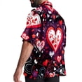 thumbnail image 3 of Valentine's Day Love Men's Short Sleeve Shirts with Spread Collar Tops, Casual Printed Poplin Shirt, Button Down Short Summer Beach Shirts - Unisex, 3 of 6