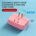 thumbnail image 4 of One to Three Socket Adapter, 180 Degree Rotatable Power Outlet Splitter, Plastic Construction, for Home Workspace and Dorm Room Use, 3 Pack, Pink, by FAJHHA, 4 of 7