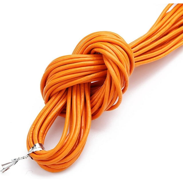 Yazoeia 10 Yards Round Leather String Cord, 3mm Wide Leather DIY Jewelry Ropes, Faux Leather Cord Rope Strips for Jewelry Making, Necklace, Bracelets, Jewelry, Braiding CJC912-164313