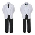 thumbnail image 2 of 5-7pc Formal Black White Suit Set Navy Bow Long Tie Vest Boy Baby Sm-20 Teen, 2 of 3