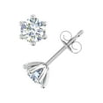 thumbnail image 2 of 0.60 Carat 6-Prong Diamond Stud Earrings in 14K White Gold, 2 of 4