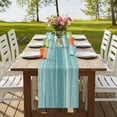 thumbnail image 4 of Table Runners 72 Inches Long Dress Scarves, Duck Green Farmhouse Kitchen/Dining Table Runner, Coffee Tablerunners, Vintage Modern Abstract Art Ombre 14x72 Inch, 4 of 9