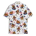 thumbnail image 3 of Bigfoot Hawaiian Shirt For Men Bigfoot Shirts Button Down Short Sleeve Shirt For Men Men's USA Flag Fourth Of July, 3 of 6