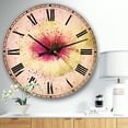 thumbnail image 2 of Designart 'Colorful Gentiana Alpina Watercolor' Traditional wall clock, 2 of 3