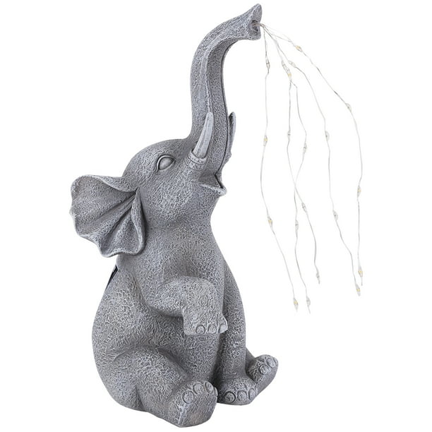 Estatuilla para Exteriores Estatua Elefante en Miniatura La Suerte Ligera Jardín Patio