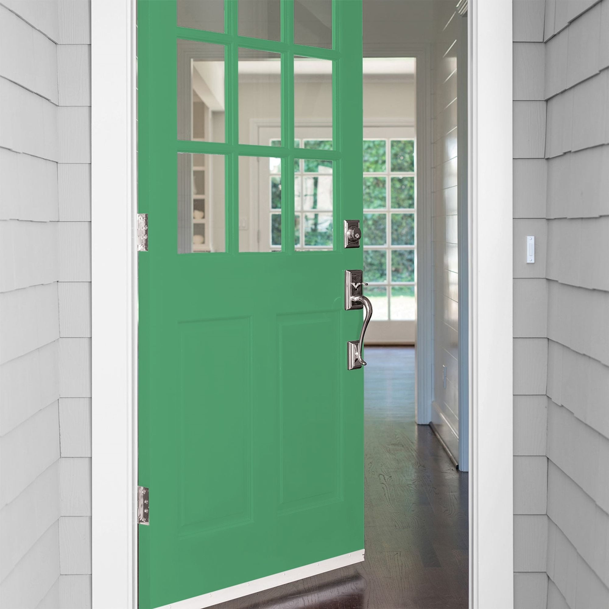 Glidden High Endurance Plus Basil Pesto Satin Exterior Paint and Primer, 1 Quart