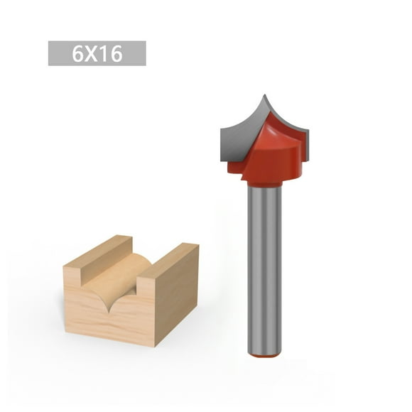 Router Bits Point Cutting Round Edge 6mm Shank 16mm Blade Diameter for Woodworking Milling Cutter Tool