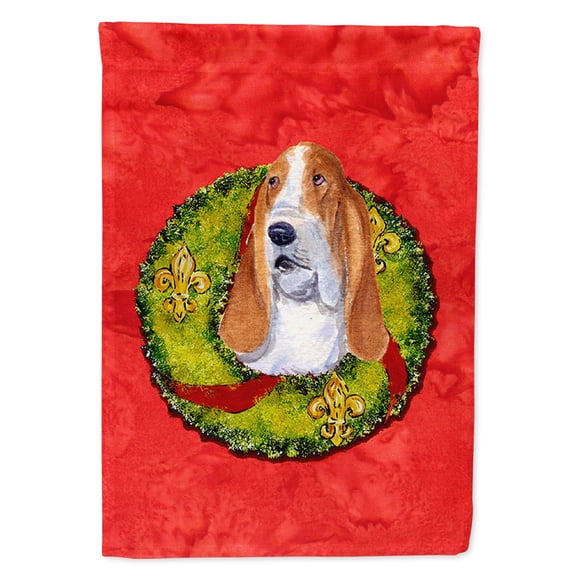 Basset Hound Flag Canvas House Size